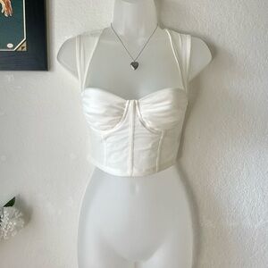 Stylish White Bustier Top